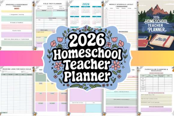 Download 2026 Homeschool Teacher Planner - Home Collection