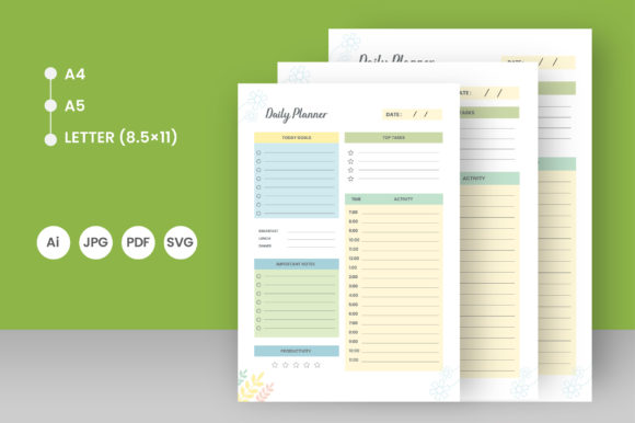 Download Daily Planner Page Activity Interior Kdp - Activity Collection