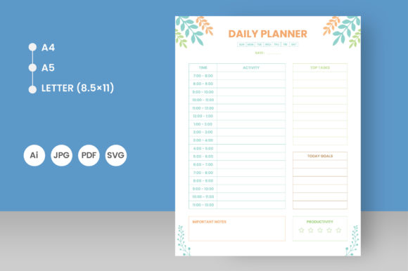 Download Daily Planner Page Activity Interior Kdp - Activity Collection