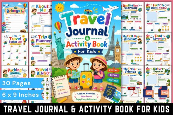Download Travel Journal &amp; Activity Book for Kids - Activity Collection