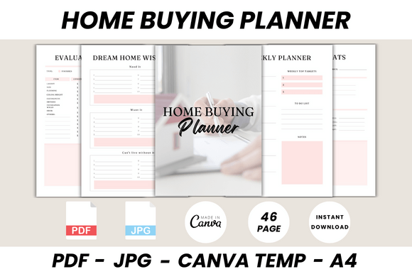 Download Home Buying Planner Canva Template - Home Collection