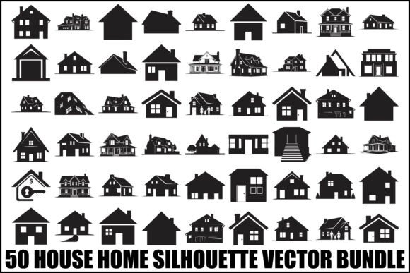 Download House Home Silhouette Vector Bundle - Home Collection
